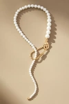 BY ANTHROPOLOGIE BIG CLASP PEARL NECKLACE