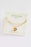 By Anthropologie Birth Flower Necklaces, Set Of 2 In Gold