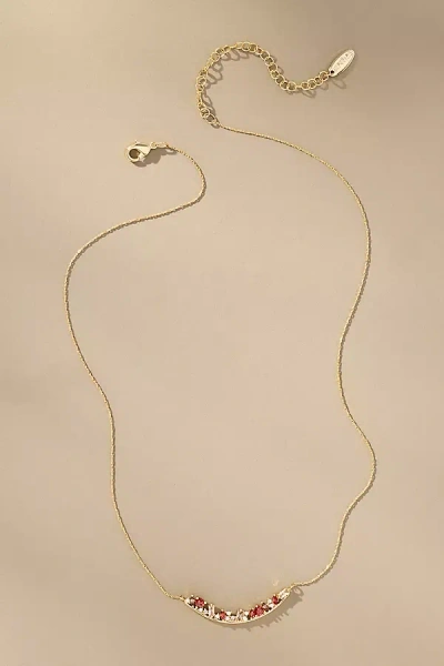 By Anthropologie Birthstone Bar Necklace In Gold