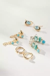 By Anthropologie Birthstone Earrings, Set Of 4 In Blue