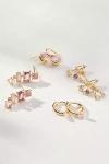 By Anthropologie Birthstone Earrings, Set Of 4 In Purple