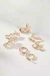 By Anthropologie Birthstone Earrings, Set Of 4 In Transparent