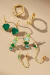 By Anthropologie Birthstone Huggie Earrings, Set Of 4 In Green