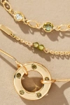 By Anthropologie Birthstone Layered Necklace In Green