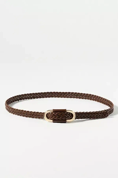 By Anthropologie Blake Skinny Woven Belt In Brown