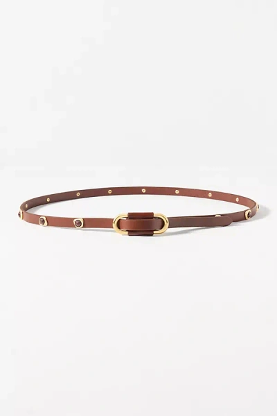 By Anthropologie Blake Studded Belt In Brown