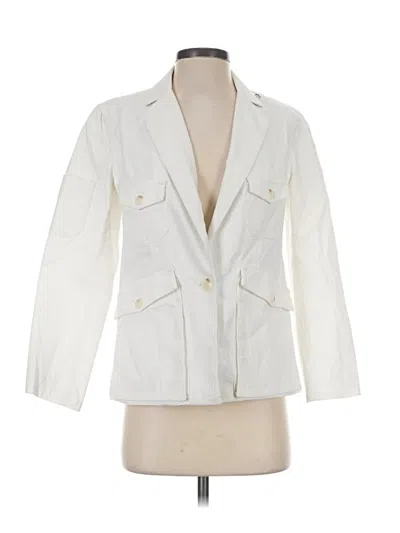 Pre-owned By Anthropologie Blazer Jacket In Ivory