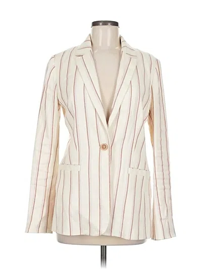 Pre-owned By Anthropologie Blazer Jacket In White