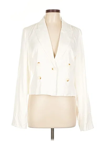 Pre-owned By Anthropologie Blazer Jacket In White