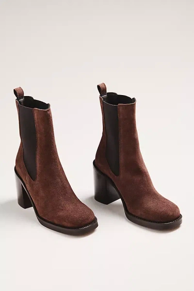 By Anthropologie Block-heel Chelsea Boot In Brown