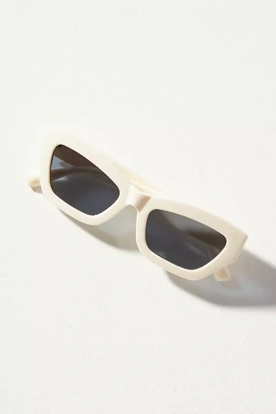 By Anthropologie Blocked Cat-eye Sunglasses In Beige