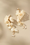 By Anthropologie Blossom Drop Earrings In Beige