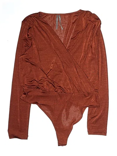 Pre-owned By Anthropologie Bodysuit In Brown