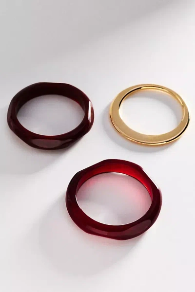 By Anthropologie Boho Bangle Bracelets, Set Of 3 In Multi
