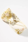 By Anthropologie Boho Print Twist Headband In Yellow