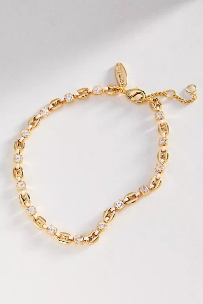By Anthropologie Bottle Cap Stone Bracelet In Gold
