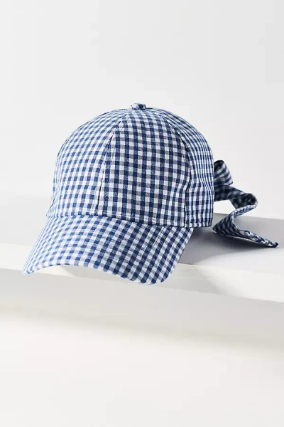 By Anthropologie Bow Back Baseball Cap In Blue