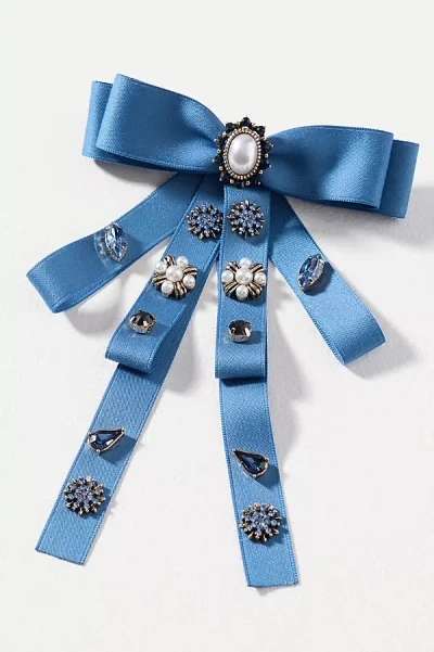 By Anthropologie Bow Brooch Barrette In Blue