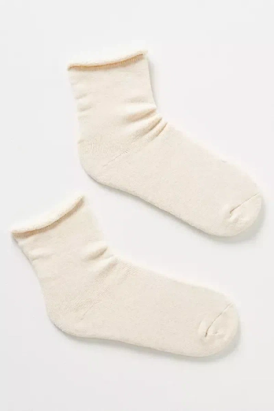 By Anthropologie Boxer Socks In White