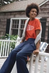 By Anthropologie Boxy Crop Graphic Tee In Red