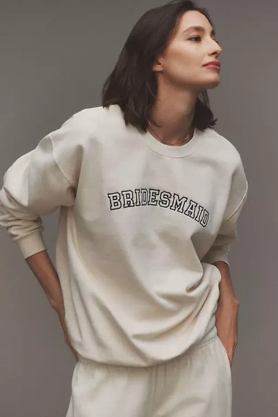 By Anthropologie Bridesmaid Sweatshirt In White