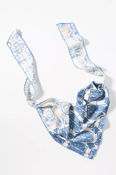 By Anthropologie Bright Blooms Hair Scarf In Blue