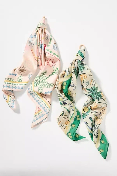 By Anthropologie Bright Icon Hair Scarves, Set Of 2