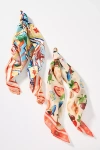 By Anthropologie Bright Icon Hair Scarves, Set Of 2 In Orange