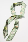 By Anthropologie Bright Icon Printed Hair Scarf In Green