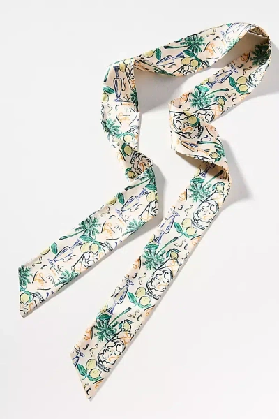 By Anthropologie Bright Icon Printed Hair Scarf