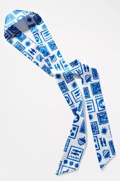 By Anthropologie Bright Icon Printed Hair Scarf