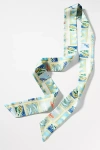 By Anthropologie Bright Icon Printed Hair Scarf In Blue