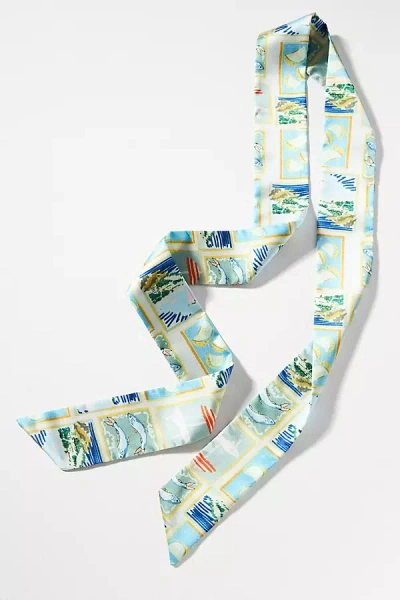By Anthropologie Bright Icon Printed Hair Scarf