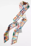 By Anthropologie Bright Icon Printed Hair Scarf In Orange