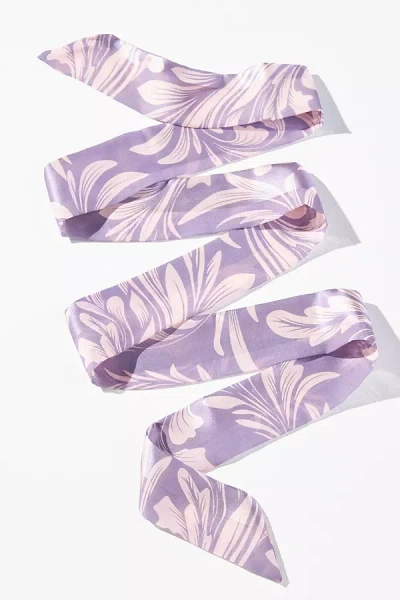 By Anthropologie Bright Leaflet Hair Scarf In Purple
