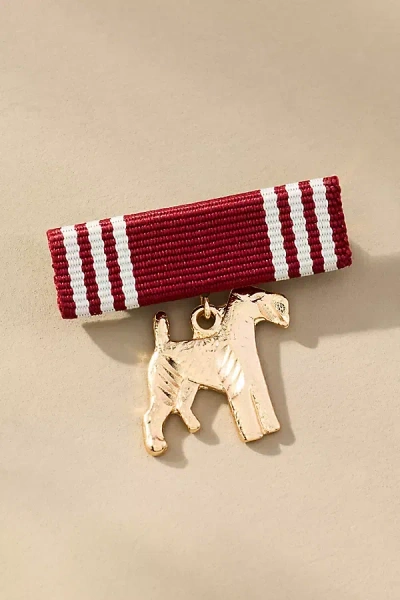By Anthropologie British Dog Brooch In Red