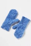 By Anthropologie Brushed Cozy Mittens In Blue