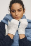 By Anthropologie Brushed Cozy Mittens In Grey