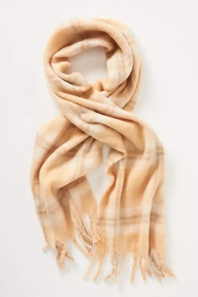 By Anthropologie Brushed Woven Scarf In Beige