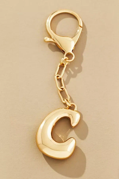 By Anthropologie Bubble Letter Monogram Bag Charm In Multicolor