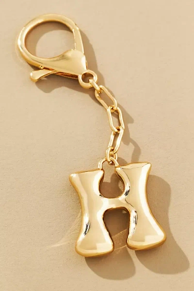 By Anthropologie Bubble Letter Monogram Bag Charm In Multicolor