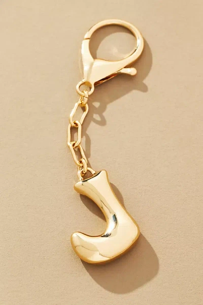 By Anthropologie Bubble Letter Monogram Bag Charm In Multicolor