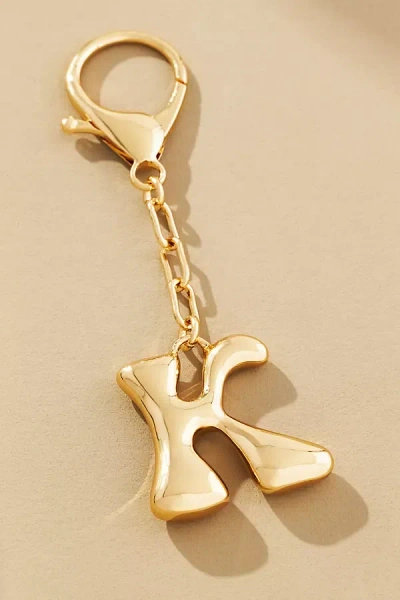 By Anthropologie Bubble Letter Monogram Bag Charm In Multicolor