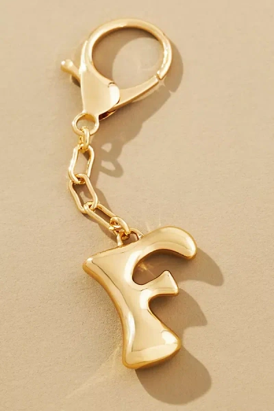 By Anthropologie Bubble Letter Monogram Bag Charm In Multicolor