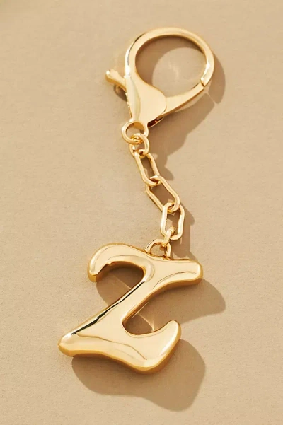 By Anthropologie Bubble Letter Monogram Bag Charm In Multicolor