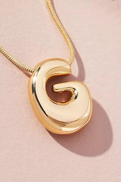 By Anthropologie Bubble Letter Monogram Necklace In Multicolor