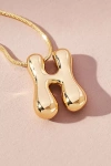 By Anthropologie Bubble Letter Monogram Necklace In Multicolor