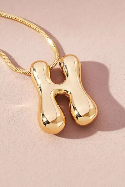 By Anthropologie Bubble Letter Monogram Necklace In Multicolor