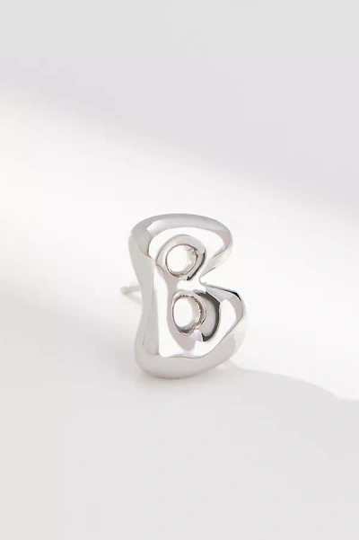 By Anthropologie Bubble Letter Monogram Post Earrings In Multicolor