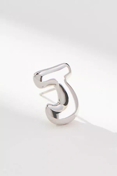 By Anthropologie Bubble Letter Monogram Post Earrings In Multicolor